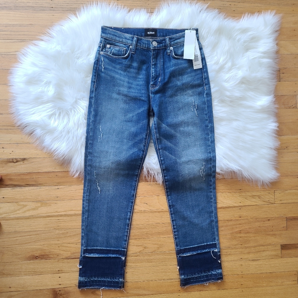 Hudson high rise zooey straight crop jeans NWT